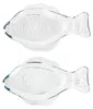 2x Fischplatte OSLO Gr. M LxB 29x16cm Glas Fisch-Relief Produktbild-Vorschau 2