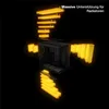 A 3D rendering of a computer case with glowing yellow elements radiating outwards, suggesting heat dissipation or fan support. Produktbild-Vorschau