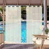 Outdoor Vorhang Wasserdicht Transparent Gardinen mit Ösen Produktbild-Vorschau 3