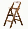 Klappbar Trittleiter 3 Stufen,Holz Tritthocker mit Produktbild-Vorschau 7