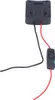 A black battery adapter with red and black wires and a switch, isolated on a white background. Produktbild-Vorschau