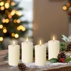 Echtwachs Stumpenkerze 10 x 6 cm geriffelt 4er Set - creme Produktbild-Vorschau 5