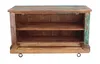 An open wooden cabinet with two shelves, displayed against a white background. Anteprima dell’immagine prodotto
