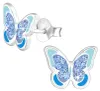 Kristall Schmetterling Ohrringe: Kinder Ohrstecker Silber Produktbild-Vorschau 1
