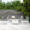 vidaXL 6-tlg. Garten-Sofagarnitur Weiß Massivholz Kiefer Produktbild-Vorschau 3