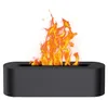 A black, modern-looking aroma diffuser with a flame effect, set against a white background. Podgląd zdjęcia produktu