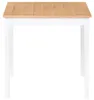 BELIANI Esszimmertisch Helle Eiche Gummibaumholz MDF Produktbild-Vorschau 4