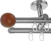BASIT® Innenlauf Gardinenstange Edelstahl Look 16mm Produktbild-Vorschau 1