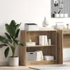 vidaXL Artisan dubová knižnica 80x24x76cm materiál na báze Náhľad obrázku produktu 2