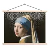 MuchoWow® Textilposter Kunst - Mädchen mit Perlenohrring - Produktbild-Vorschau 1
