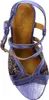 Damensandalen Marineblau mit Blumenmuster aus Naturleder Produktbild-Vorschau 6