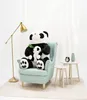 Gustaw Panda mit Kind Teddybär Groß XXL (schwarz und weiß, Produktbild-Vorschau 2
