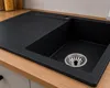 [Granitspüle 76x44 Schwarz Gesprenkelt]Hochwertig Produktbild-Vorschau 4