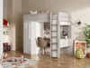 Zwischengeschossbett 90 x 200 cm mit Kleiderschrank und Produktbild-Vorschau 3