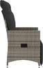 vidaXL Poltrona da giardino regolabile con cuscino Grigio Anteprima dell’immagine prodotto 5
