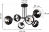 Deckenlampe Toledo schwarz 6-flammig mit schwarzen Produktbild-Vorschau 6