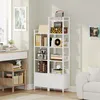 Bücherregal mit Schublade 33 x 24 x 131 cm Weiß 5 Ebenen Produktbild-Vorschau 2