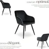 Chaise MARILYN Effet Velours Style Scandinave - noir, par Voir les images du produit 3