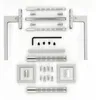 Gamar ERGO Türgriff Set mit WC-Rosetten Nickel Chrom Produktbild-Vorschau 5