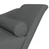 vidaXL Chaise longue avec coussin Tissu gris foncé Voir les images du produit 6
