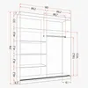 Schwebetürenschrank Kleiderschrank Schrank 183 cm Produktbild-Vorschau 7