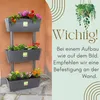 Pflanzkübel mit Sichtschutz Hochbeet Balkon 3 Etagen Produktbild-Vorschau 5