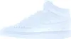 A white Nike Court Vision Mid shoe is shown from the side against a white background. Podgląd zdjęcia produktu