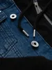 Ombre jeansjas met gebreide mouwen en capuchon, Productafbeelding-voorbeeld 14