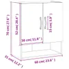 vidaXL Szafka ścienna dąb sonoma 60x31x70 cm materiał Podgląd zdjęcia produktu 8