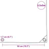 vidaXL Bâche de protection 650 g/m² 3,5 x 5 m blanc Voir les images du produit 5