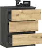 AKORD Furniture Factory OP0LK-6SZARART002, Šedá, Dub, 3 Náhľad obrázku produktu 2