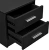 [en.casa]® Nachttisch Nachtschrank schwarz 2x Schublade Produktbild-Vorschau 4