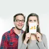 Mr. & Mrs. Panda Postkarte Füchse Hochzeit - Weiß - Produktbild-Vorschau 4