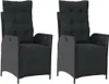 vidaXL Fauteuil de jardin avec repose-pieds 2 pcs. Réglable Voir les images du produit 1