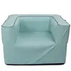 A light green sofa with black trim, shown from the front on a white background. Anteprima dell’immagine prodotto