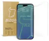 A hydrogel screen protector for an iPhone 14 Pro is shown next to its packaging. Produktbild-Vorschau