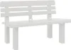 Panchina da giardino bianca 110x52x71 cm in polipropilene Anteprima dell’immagine prodotto 1