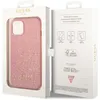 The image shows the packaging of a pink glitter Guess phone case. Podgląd zdjęcia produktu
