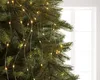 Close-up of green Christmas tree branches with warm white LED string lights. Náhled obrázku produktu