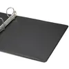 A close-up view of an open black binder with silver rings, isolated on a white background. Produktbild-Vorschau