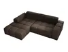 Sofa ohne Schlaffuktion, Ecksofa L-Form Veloursstoff, Links Produktbild-Vorschau 3