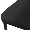 A close-up view of the seat of a black dining chair. Náhled obrázku produktu