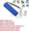 1 pezzo 3.7V 650mAh batteria al litio per SYMA Q9 H126 H131 Anteprima dell’immagine prodotto 5