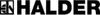 The image shows the brand name 'HALDER' in large, bold, black letters against a white background. The first two characters are stylized, forming a logo. Anteprima dell’immagine prodotto