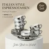 MUVELL 6x Espressotassen á 60 ml | Chrome | Italian Style | Produktbild-Vorschau 2