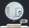 LED Badspiegel mit Beleuchtung 3 Lichtfarbe dimmbar Uhr Produktbild-Vorschau 1