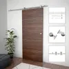 The Living Store Schiebetür-Beschlagsatz 183 cm Edelstahl Produktbild-Vorschau 2