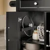 SoBuy Carrello cucina Mobile contenitore con 2 ante Piano Anteprima dell’immagine prodotto 4