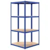 vidaXL Scaffale ad angolo con 4 ripiani in acciaio blu e Anteprima dell’immagine prodotto 6