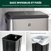 eluno Poubelle, poubelle à pédale - 2 compartiments de 15 Voir les images du produit 6